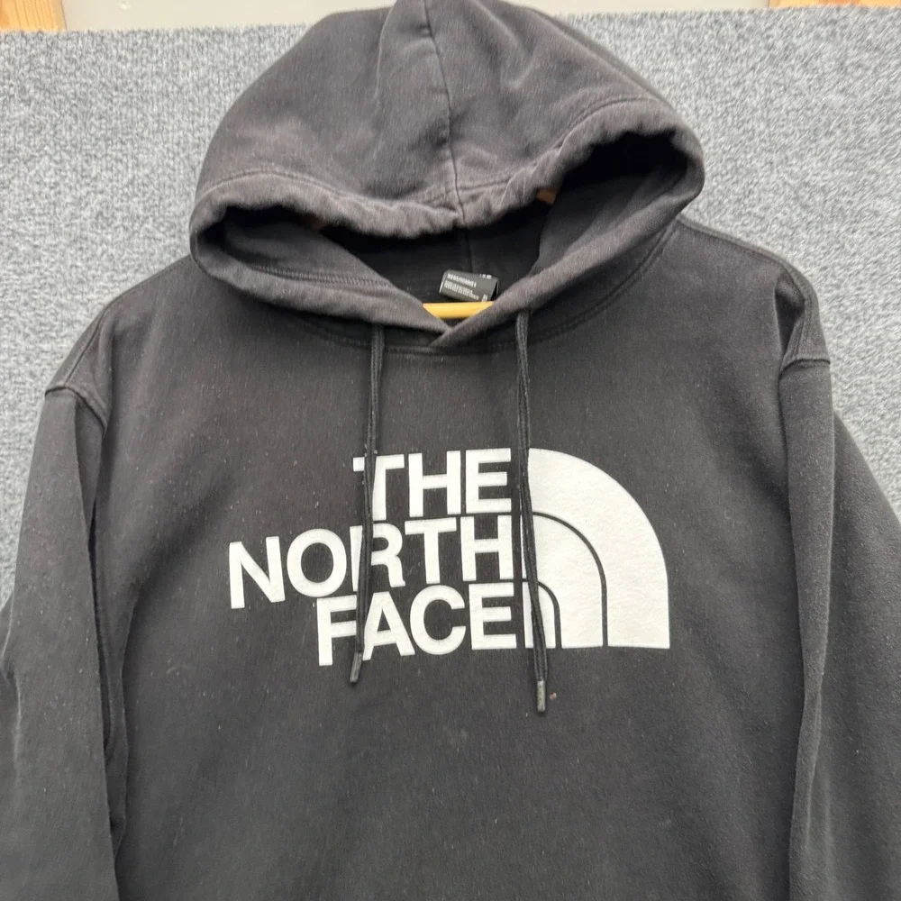 The North Face Half Dome Logo Hoodie Mens XL Black Long Sleeve‎ Fleece Outdoor